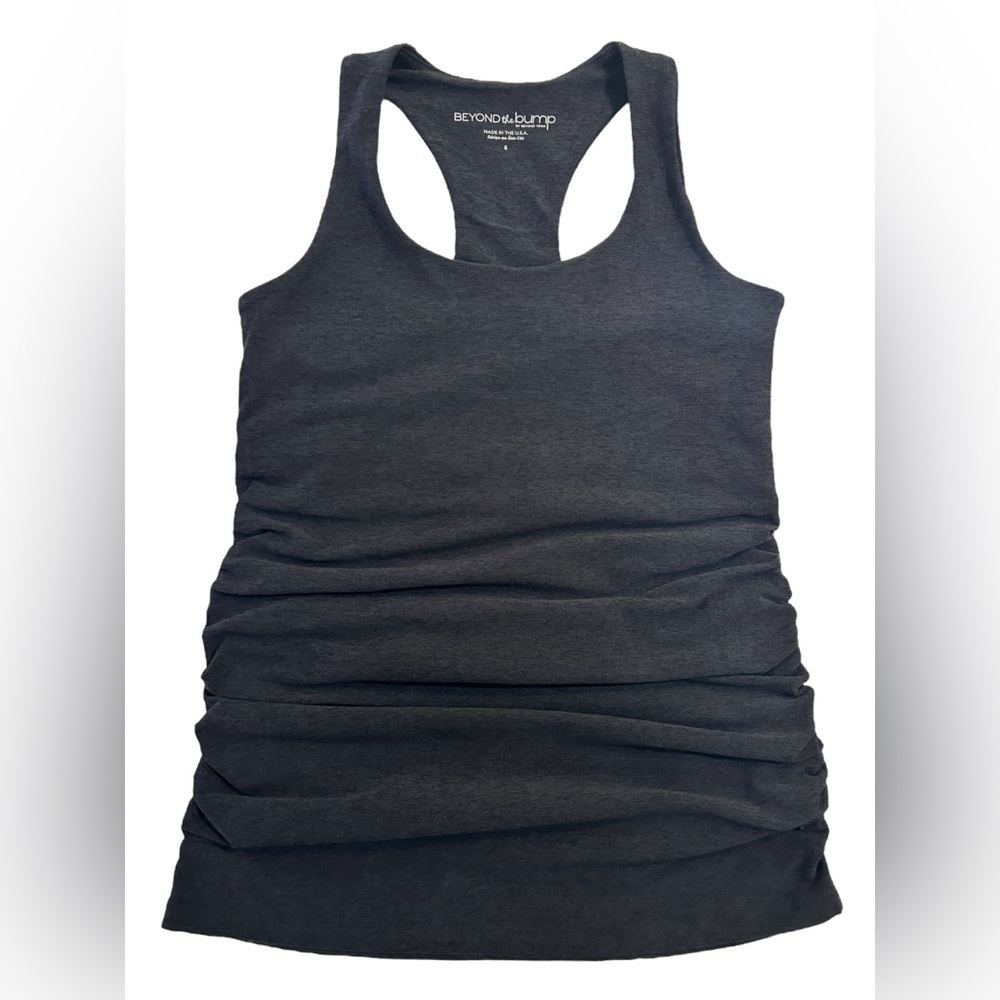 Beyond the Bump/Beyond Yoga Spacedye Bases Covered Tank Sz Small Black Maternity